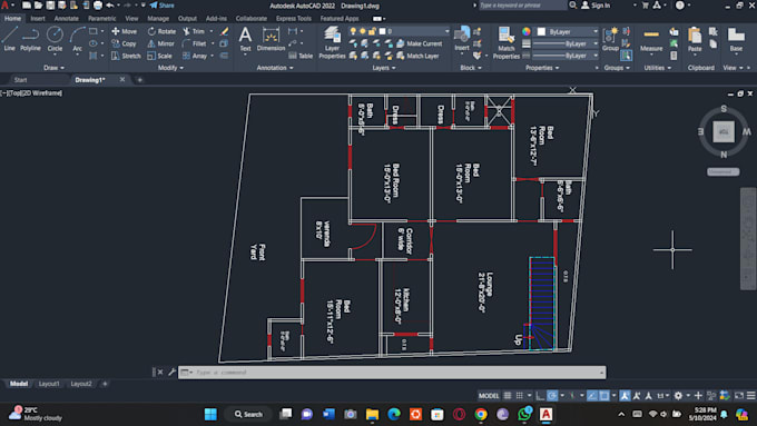Make 2d building plans by Faisal_khan1112 | Fiverr