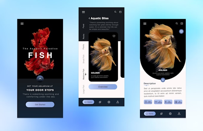 Create aquarium ui ux design by Sneha_3112 | Fiverr