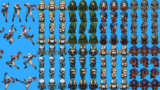 Create and design 2d character sprite animation, sprite sheet animation ...