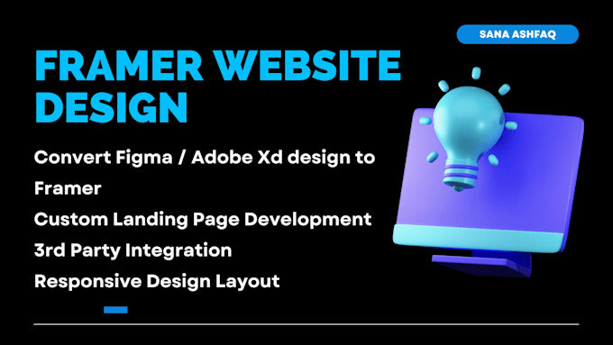 design or develop modern, responsive framer website