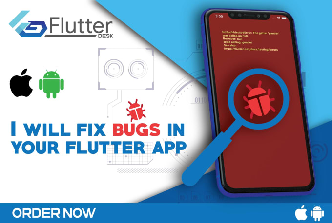 Fix flutter app bugs, flutter bugs, mobile app bugs, ui bugs by ...