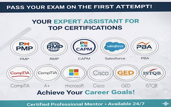 help to get comptia, pmp, safe, AWS and IT certifications