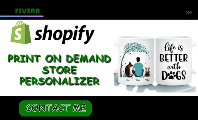 build teeinblue or customily product personalizer for shopify print on demand