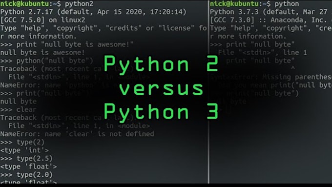 Write a python 2 python 3 script in 24 hrs by Garyrobins | Fiverr