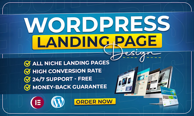 build wordpress landing page or elementor landing page with elementor