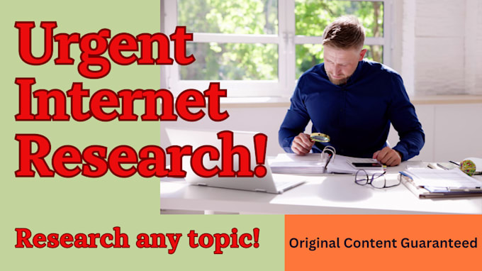 conduct urgent research on any topic
