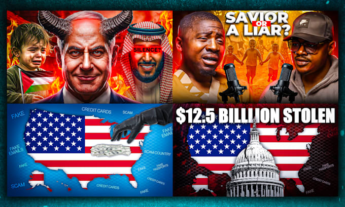 design professional and eye catching youtube thumbnails to boost CTR in 24 hour