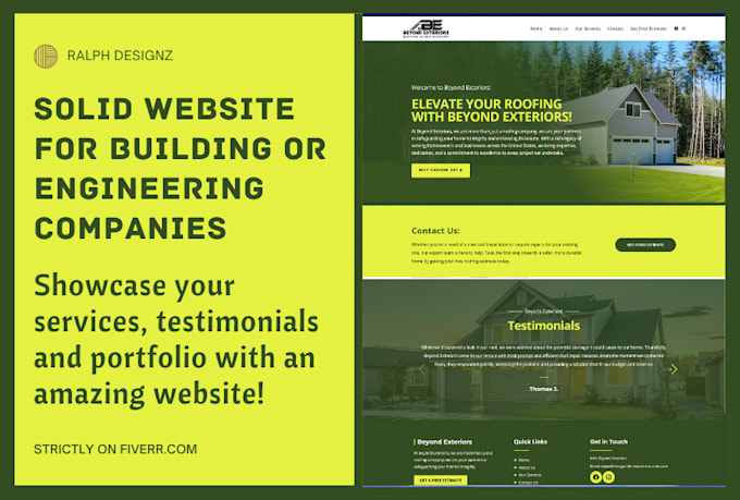 design a solid website for your construction or engineering company
