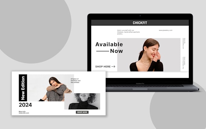 design display ad banner, website header, and promotional graphics