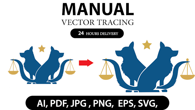 retrace your logo or image by manual vector trace