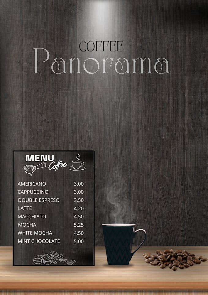 create eye catching coffee and menus