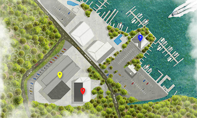draw detail architectural site plan, plot or master plan
