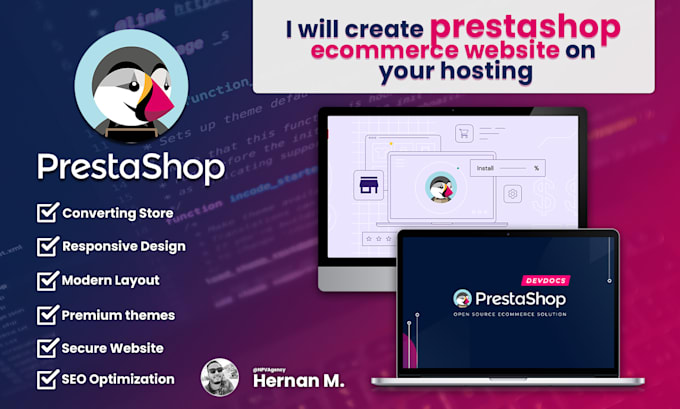 create your prestashop ecommerce website