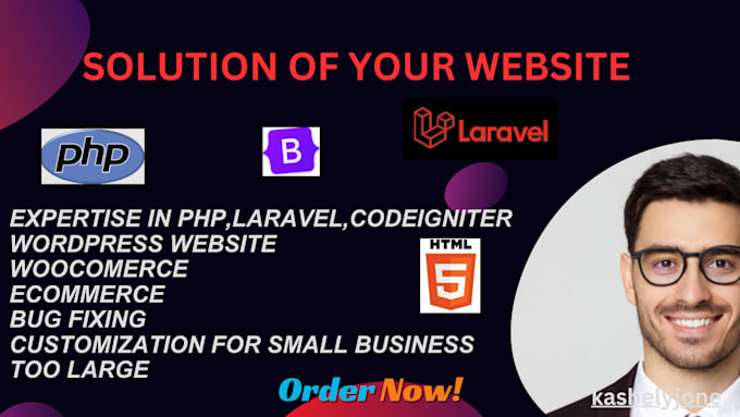 Fix and develop any custom php, codeigniter, laravel website by ...