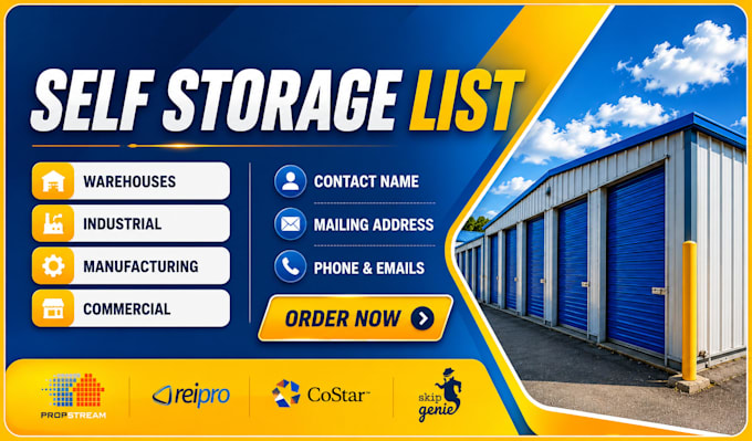 provide industrial and commercial property list with skip tracing