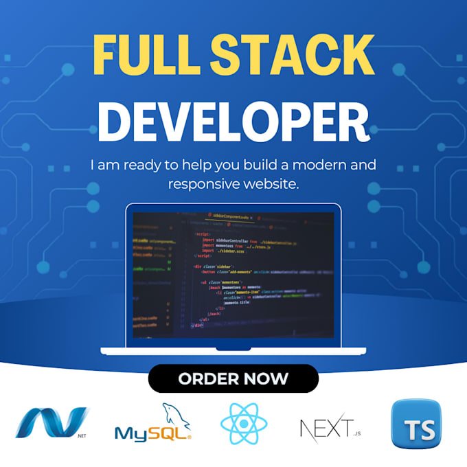 be your full stack developer in asp dotnet, react, typescript and nextjs