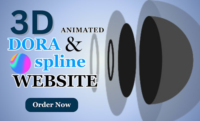design a 3d website with spline and dora
