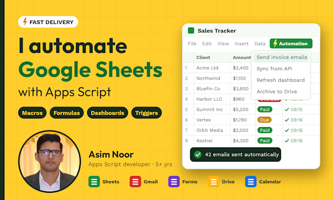 automate google sheets with apps script