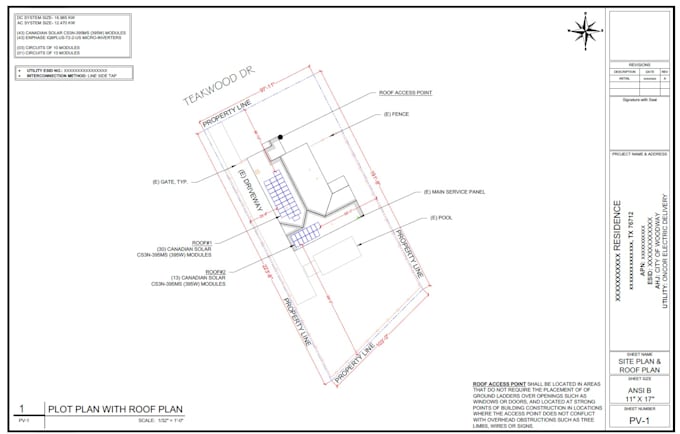 design on grid and off grid solar permit sets