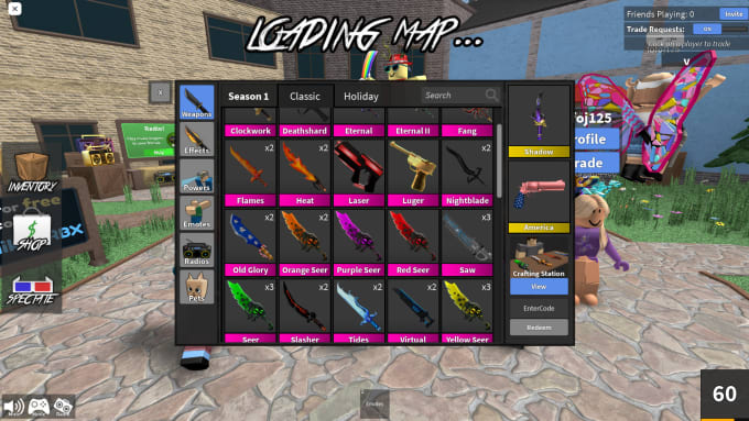 sell you godly mm2 knife and gun