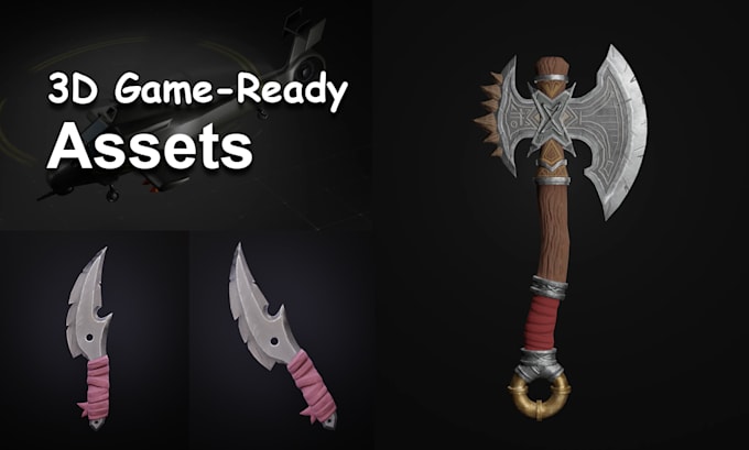 model 3d low poly, stylized, and optimized game ready assets