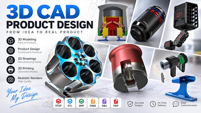 create 3d models for 3d printing, mechanical design