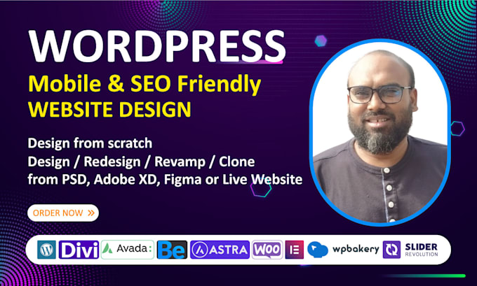 design or redesign mobile and seo friendly wordpress website