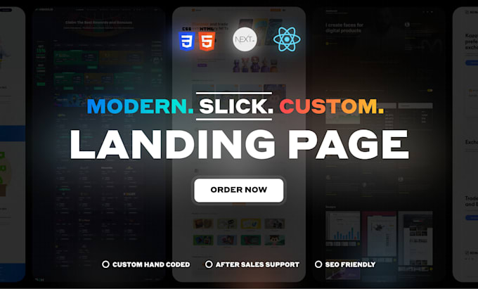 design and develop modern landing page for high conversions