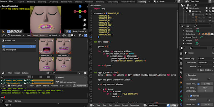 write and develop python blender script and addon