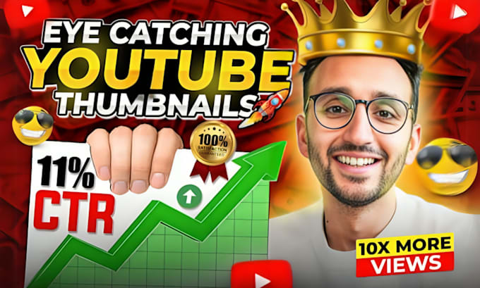 make attractive youtube thumbnail in 3 hours