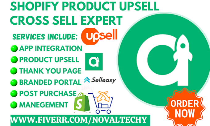setup shopify cross selling upsell aftersell selleasy bold reconvert releasit