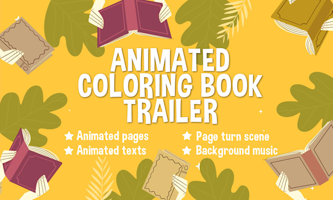 create coloring and activity book trailer listing video