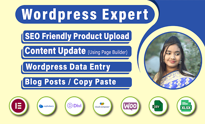 wordpress data entry and woocommerce product upload