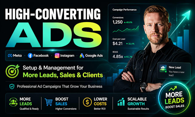 set up high converting ads for meta, facebook, instagram and google ads
