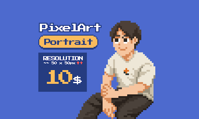 do pixel art portrait for you
