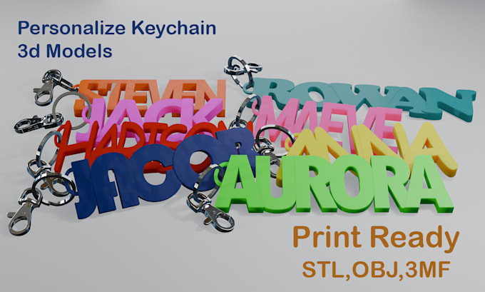 keychain or nameplate 3d modeling for printing