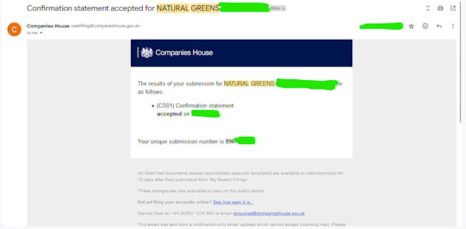submit your confirmation statement