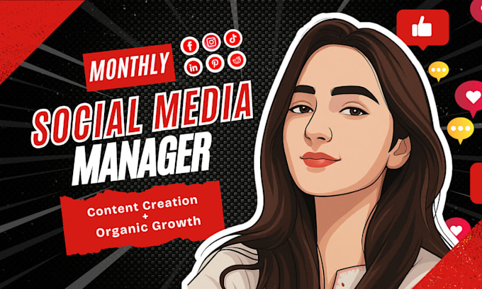 be your monthly social media manager and content creator