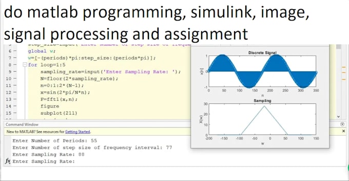do matlab programming, simulink, image, signal processing and assignment