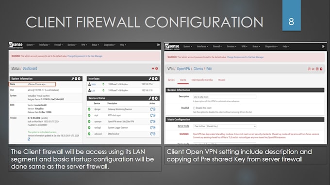 configure nsx, pfsence, mikrotik, juniper, huawei, vmware esxi, vsphere