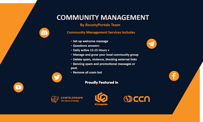 do community management at telegram, discord, and twitter