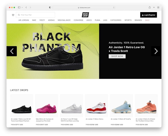 Air shoes website sales