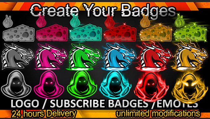 design twitch sub badges and discord emotes