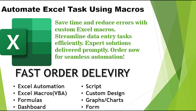 Automate excel tasks using vba and make macros by Imranwebmaker | Fiverr