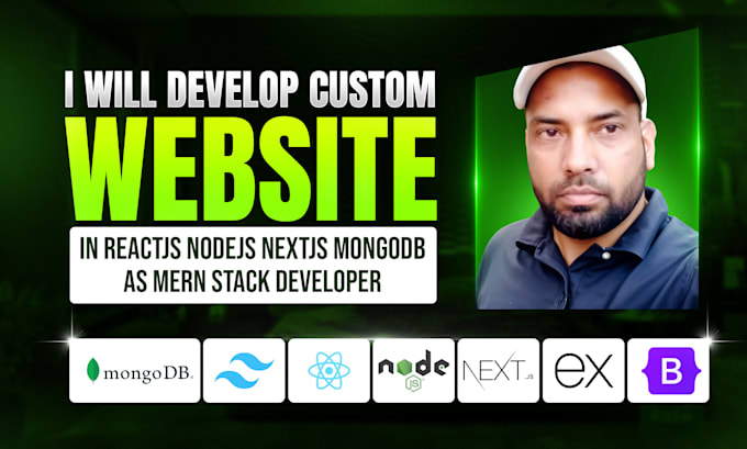 develop custom website in reactjs nodejs nextjs mongodb as mern stack developer