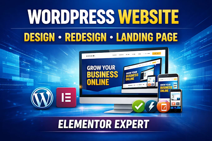 design or redesign a professional wordpress website for you
