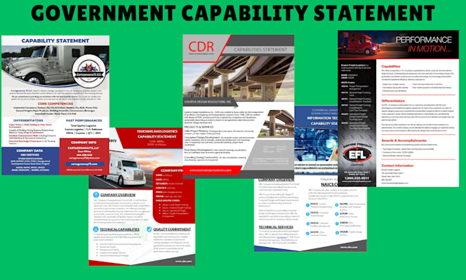 design federal government business capability statement for government contract