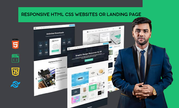 Design responsive landing page website design in html css bootstrap by ...