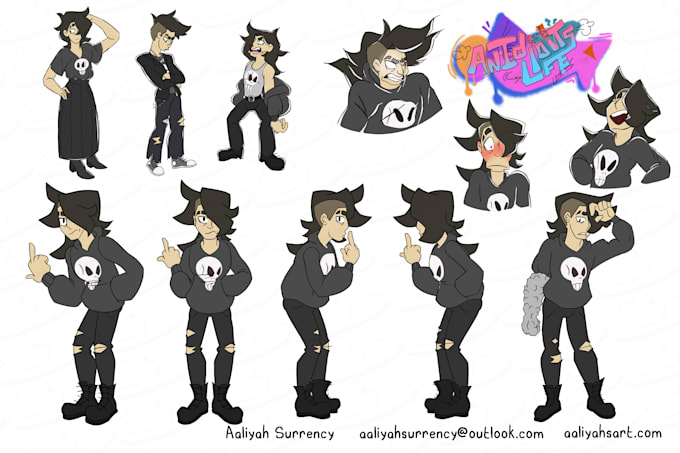 character designs and character sheets