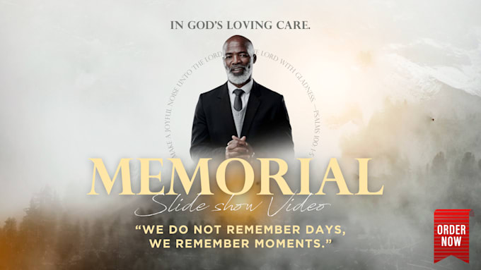 make a memorial tribute slideshow video to show at funeral